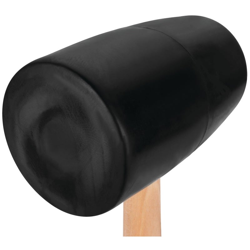 Performance Tool 1466 Durable Hard Rubber Head Mallet with Ergonomic Wood Handle for Woodworking, Construction and DIY Projects - Image 4